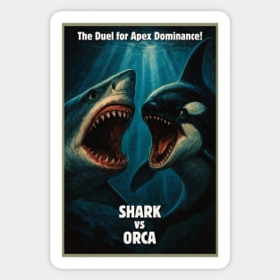 Shark vs Orca Whale - Creature Feature Deathmatch Sticker